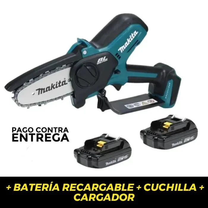 Mini Motosierra Recargable Electrica Dos Baterias + Regalos